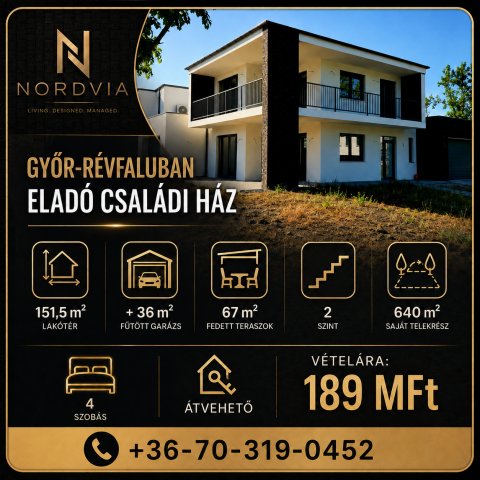 Eladó családi ház, Győrött 189 M Ft, 4 szobás