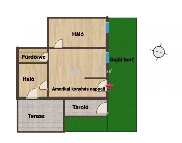 Eladó téglalakás, Pécsett 58.25 M Ft, 1+2 szobás