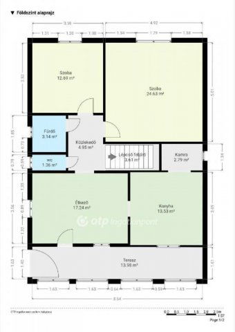 Eladó családi ház, Pápán 48 M Ft, 3 szobás