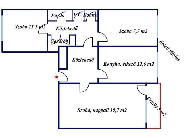 Eladó téglalakás, Nyíregyházán 64.9 M Ft, 2+1 szobás
