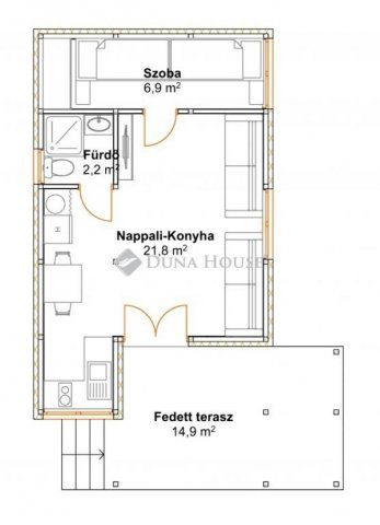 Eladó nyaraló, Leányfaluban 49.9 M Ft, 2 szobás