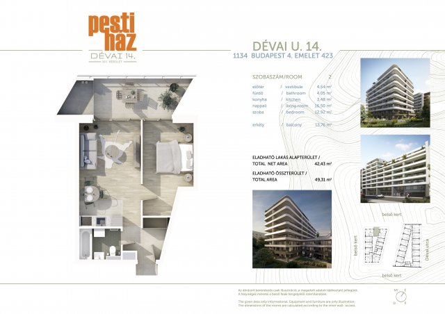 Eladó téglalakás, Budapesten, XIII. kerületben, Dévai utcában