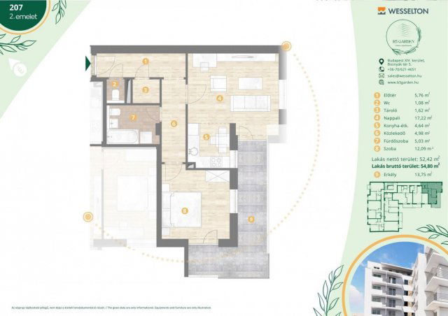 Eladó téglalakás, Budapesten, XIV. kerületben, Bosnyák utcában