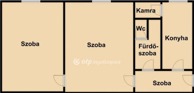 Eladó téglalakás, Debrecenben 64.9 M Ft, 2 szobás