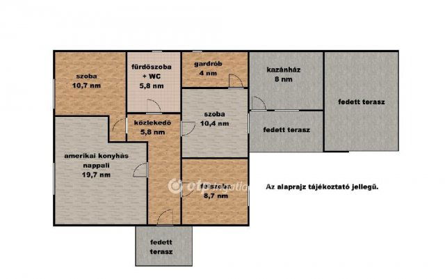 Eladó családi ház, Tiszatenyőn 34 M Ft, 2+1 szobás