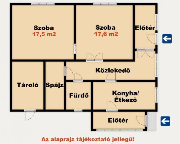 Eladó családi ház, Tompán 13.9 M Ft, 2 szobás