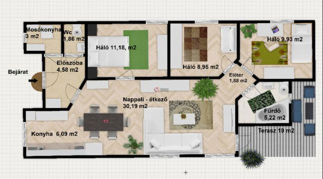 Eladó sorház, Székesfehérvárott 94.9 M Ft, 2+2 szobás