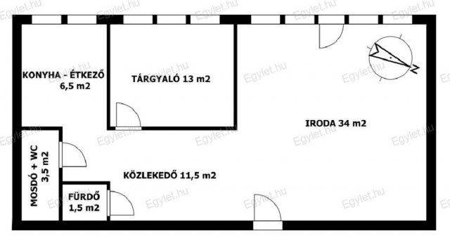 Eladó iroda, Budapesten, XVI. kerületben 65 M Ft, 2 szobás