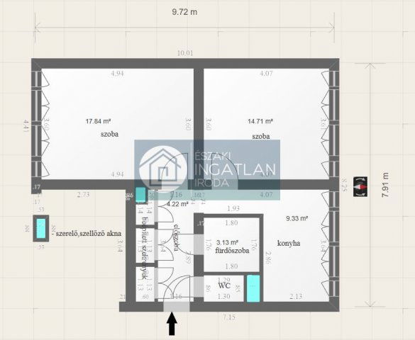 Eladó panellakás, Putnokon 10.5 M Ft, 2 szobás