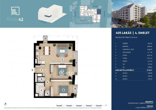 Eladó téglalakás, Budapesten, IX. kerületben 171.5 M Ft