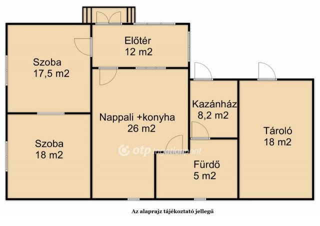 Eladó családi ház, Tiszakanyáron 8 M Ft, 2 szobás