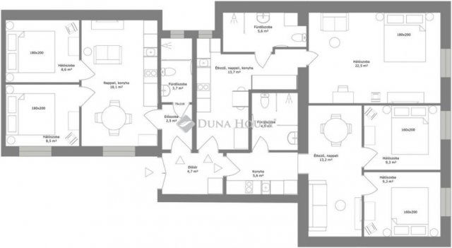 Eladó téglalakás, Budapesten, VIII. kerületben 205 M Ft