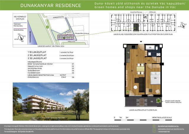 Eladó téglalakás, Vácon, Paduc utcában 62 M Ft, 2 szobás