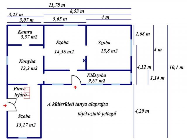Eladó mezogazdasagi ingatlan, Abonyban 14.5 M Ft, 3 szobás