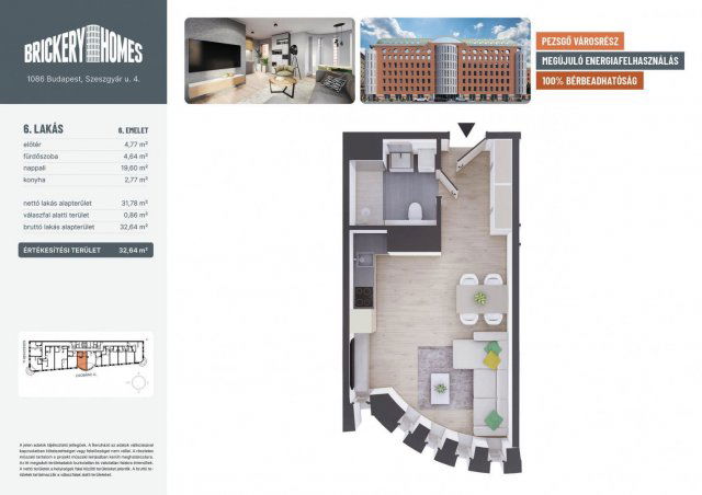 Eladó téglalakás, VIII. kerületben, Szeszgyár utcában