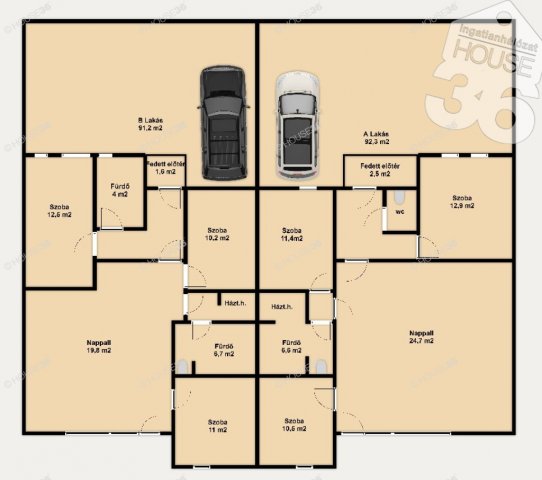 Eladó ikerház, Kecskeméten 94.3 M Ft, 4 szobás