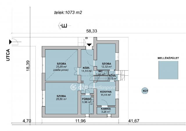 Eladó családi ház, Érden 75 M Ft, 3 szobás