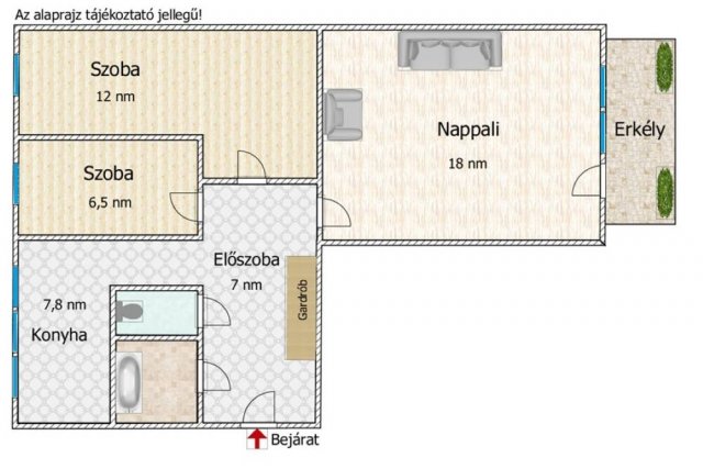 Eladó téglalakás, Szigetszentmiklóson 52.9 M Ft, 2+1 szobás
