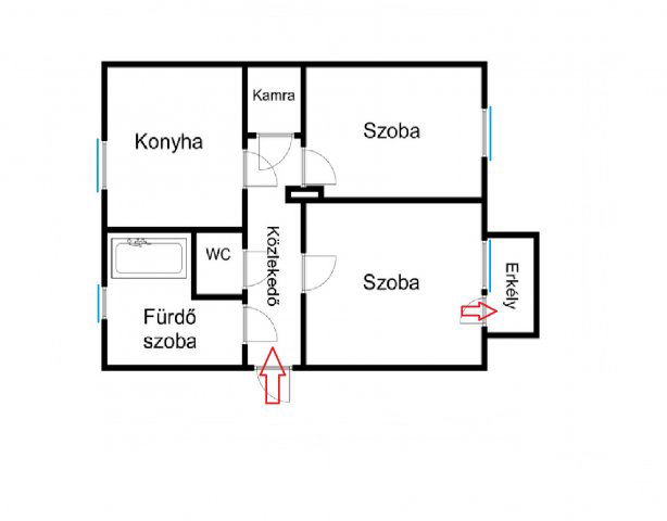 Eladó téglalakás, Mezőkovácsházán 13.5 M Ft, 2 szobás