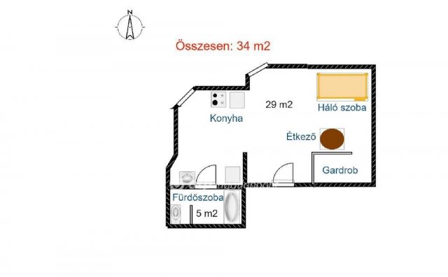 Eladó téglalakás, Budapesten, XIV. kerületben 49 M Ft, 1 szobás