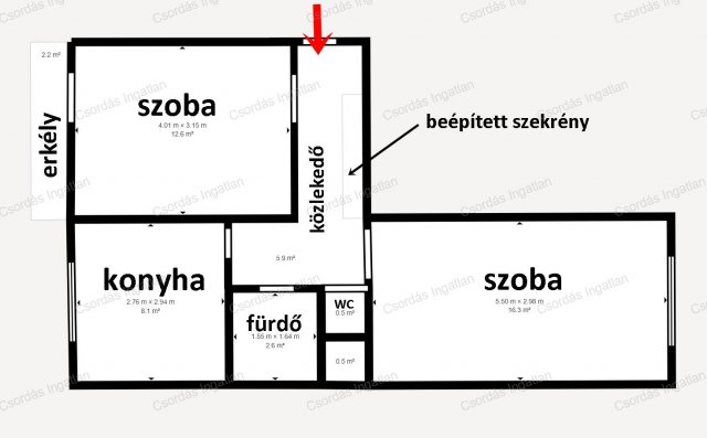 Eladó panellakás, Hajmáskéren 34 M Ft, 2 szobás