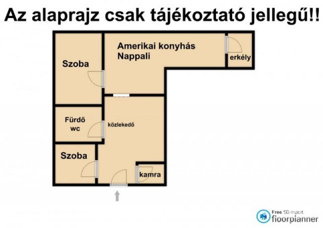 Eladó téglalakás, Hódmezővásárhelyen 48.5 M Ft, 2+1 szobás