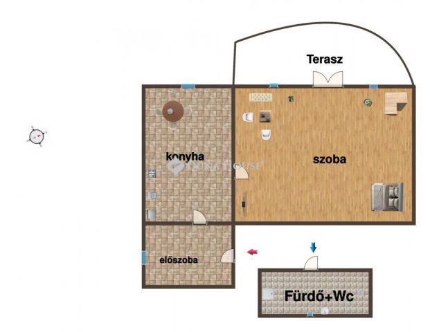 Eladó téglalakás, Gyömrőn 34.5 M Ft, 1 szobás