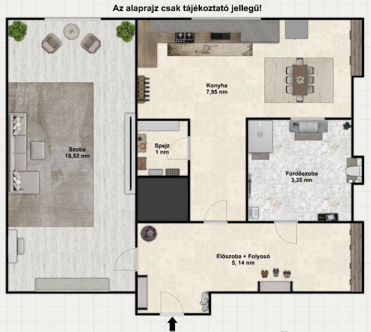 Eladó téglalakás, Budapesten, XI. kerületben 56.8 M Ft, 1 szobás