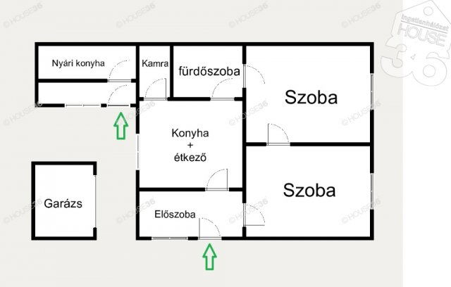 Eladó családi ház, Ballószögön 44.9 M Ft, 2 szobás