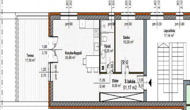 Eladó téglalakás, Szombathelyen 45.5 M Ft, 2 szobás