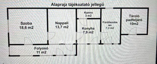 Eladó családi ház, Dögén 7.9 M Ft, 1 szobás