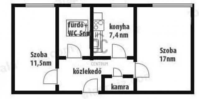 Kiadó téglalakás, albérlet, Szolnokon 120 E Ft / hó, 2 szobás