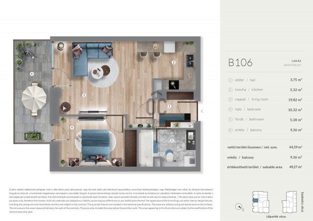 Eladó téglalakás, Budapesten, XIII. kerületben 85.49 M Ft