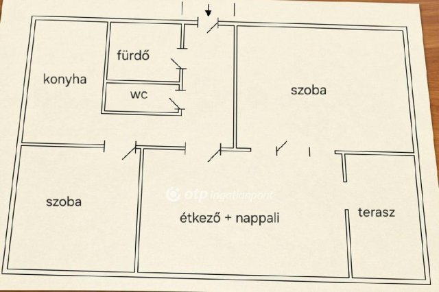 Eladó panellakás, Baján 51.9 M Ft, 3 szobás