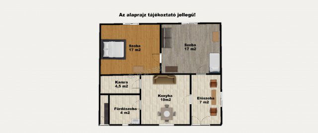 Eladó családi ház, Kisteleken 23 M Ft, 2 szobás