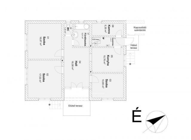 Eladó családi ház, Jászkisérén 19.9 M Ft, 3 szobás