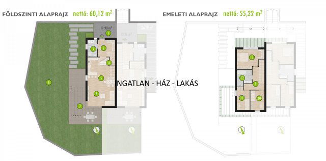 Eladó ikerház, Mogyoródon 119.99 M Ft, 4 szobás