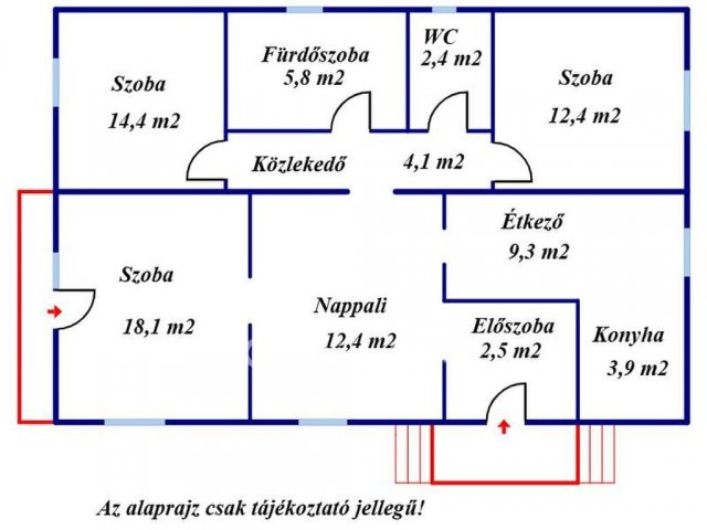 Eladó családi ház, Pándon 41.9 M Ft, 3 szobás
