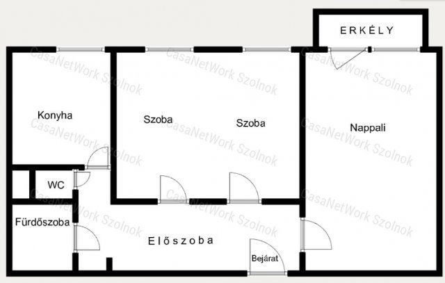 Eladó panellakás, Szolnokon 26.9 M Ft, 2 szobás