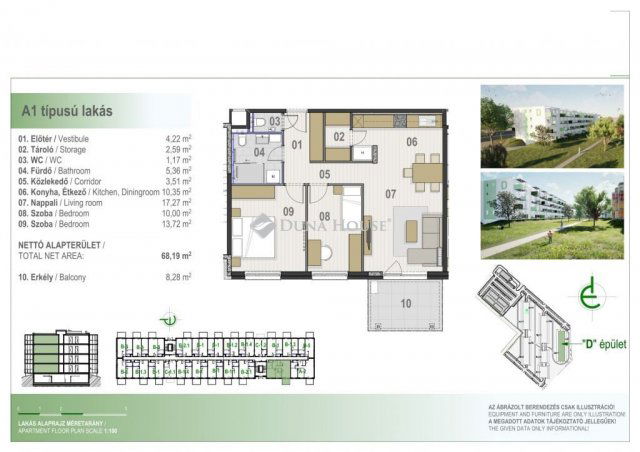 Eladó téglalakás, Debrecenben 86.796 M Ft, 3 szobás