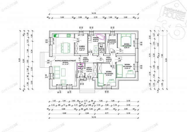 Eladó családi ház, Kecskeméten 84.9 M Ft, 4 szobás