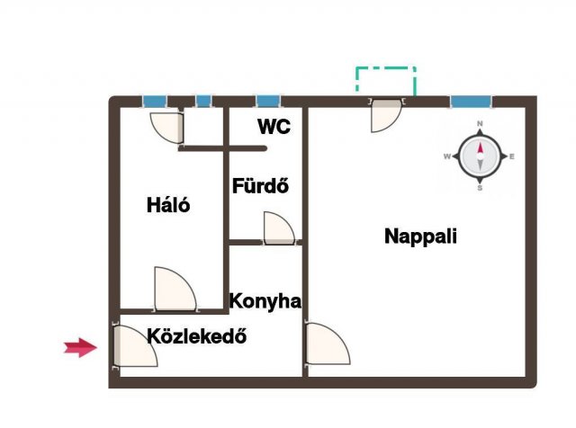 Eladó téglalakás, Pécsett 33 M Ft, 1+1 szobás