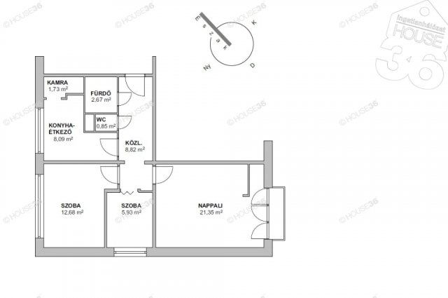 Eladó panellakás, Kecskeméten 44.9 M Ft, 3 szobás