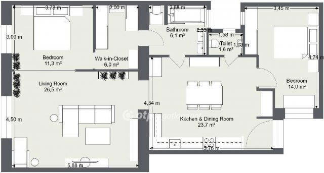 Eladó téglalakás, Budapesten, VII. kerületben 129 M Ft, 3 szobás