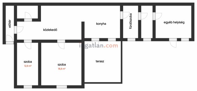 Eladó ikerház, Várpalotán 38 M Ft, 2 szobás