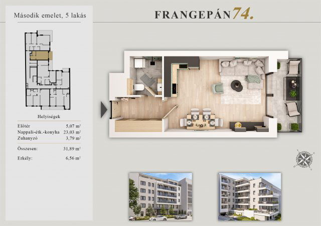 Eladó téglalakás, XIII. kerületben, Frangepán utcában