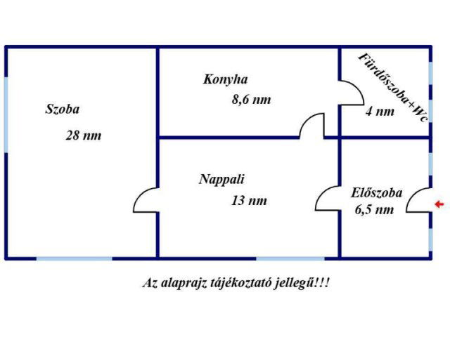 Eladó családi ház, Kisújszálláson 8.5 M Ft, 1 szobás