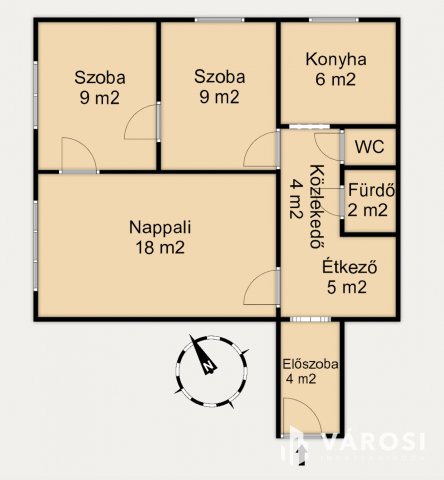 Eladó panellakás, Szegeden 57.99 M Ft, 3 szobás