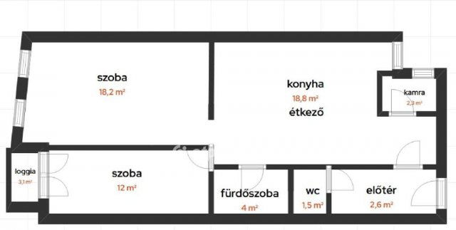 Eladó téglalakás, Budapesten, XV. kerületben 75.9 M Ft, 2 szobás