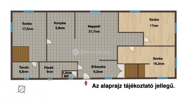 Eladó családi ház, Vasadon 69.9 M Ft, 5 szobás